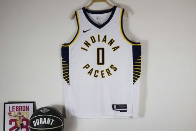 Maillot de Basket #0 Haliburton Indiana Pacers Blanc